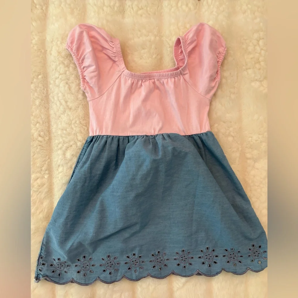 BUNDLE OF 3T girls GAP Pink denim dress and two piece matching Toddler Skirt top